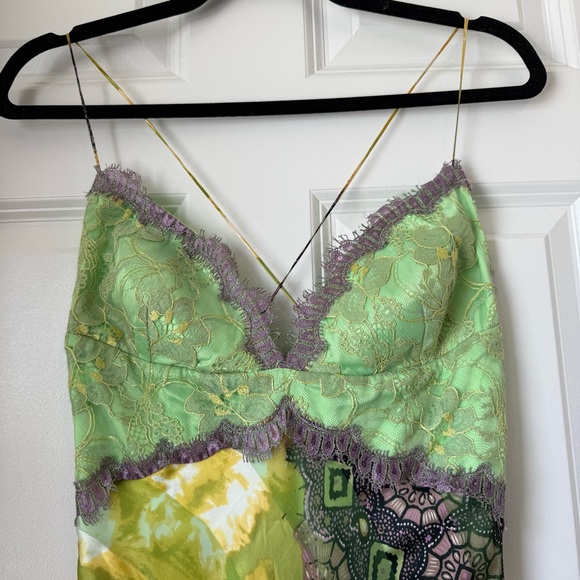 NWT Mary L Couture Maxi Dress Womens 6 Floral Silk Y2K Babydoll Mermaid Prom - Picture 2 of 16